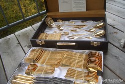 Antique! Luxury! Rose gold cutlery 24 arms.Aran 800s silver