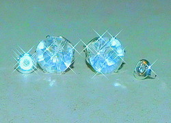 Pure white crystal earrings