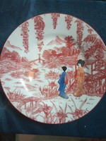 Nagyon aprólékos kidolgozású antik japán tányér