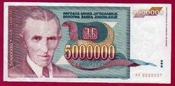 26 Jugoszláv 5 000 000 dinár 1993