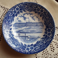 Angol kék jelenetes /Schönbrunni kastély/ leveses mély tányér