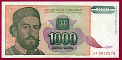 13 Jugoszláv 1 000 dinár 1994