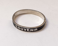 Enameled “souvenir” silver kids bracelet.