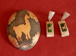Silver antique Peruvian set