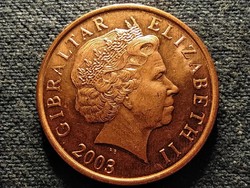 Gibraltár II. Erzsébet világítótorony 2 penny 2003 PM (id55154)