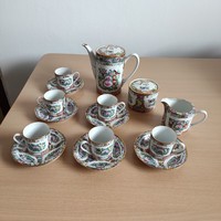 Hand painted beautiful gilt porcelain china coffee set with ingredients