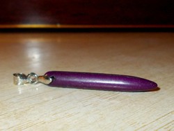 Purple howlit mineral spike pendant with 18kgp marked hanger