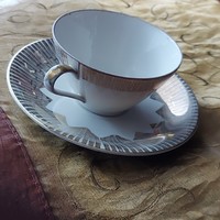 Antik Elfenbein Bavaria német porcelán teás, hosszú kávés készlet, szett