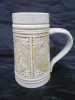 Extra rare Zsolnay Old Ivory, elephant ivory glazed jug from the 1890s. Flawless.
