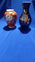 Wallendorf váza vázák kobalt kék ,piros arany díszítésű