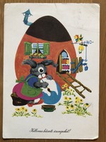 Old Easter postcard - b. Lazetzky stella drawing