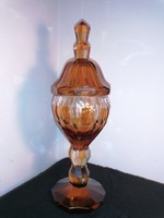 Cup with amber lid and polished glass
