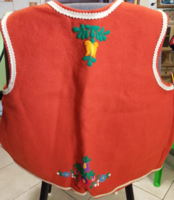 Embroidered, felt vest