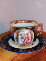 Viennese porcelain tea cup with saucer