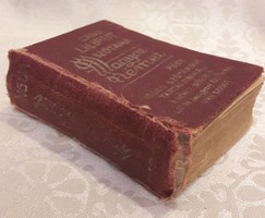 Antik liliput mini könyv, kis szótár (L2043)
