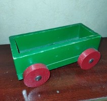 Retro wooden toy trolley