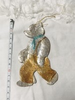 Régi retro szovjet karácsonyfadísz ,karton ,maci,medve