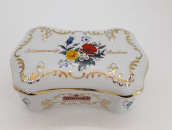 Hollóház stühmer porcelain gift box, bonbonier
