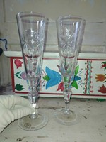 Alkalmi pezsgős poharak Ajka ólomkristály