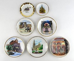 1H223 old mixed porcelain plate pack of 7 pieces