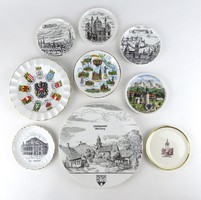 1H225 old mixed porcelain plate pack of 9 pieces
