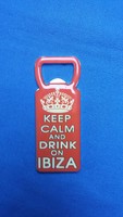 Fém sörnyitós hűtőmágnes - Ibiza