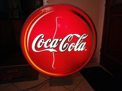 Loft apartment! Large coca cola illuminated advertising sign, diameter 85 cm, works beautifully!