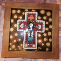 Ambrus edit glass painting - relic cross