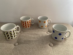 Zsolnay porcelain retro mugs