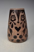Balázs Badár folk art nouveau vase in Mezőtúr. - Beautiful, flawless.