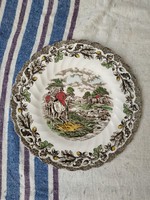 Hunter riding horse pattern on English porcelain small plates