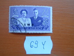 DÉL-NYUGAT AFRIKA (NAMIBIA) 2 P 1947-ben a dél-afrikai bélyegek felülnyomtak SWA  69Y