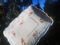 Antique rosy porcelain tray