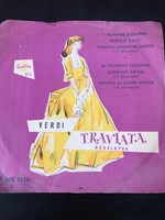 Qualiton vinyl record. Verdi travata details.Paper cover. 25 Cm in diameter.