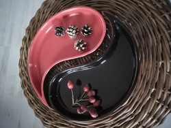 Jing - jang / kerámia asztali kínáló, dekorációs dísztárgy
