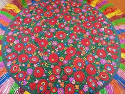 Matyo tablecloth, richly hand embroidered