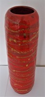 Pesthidegkúti 32,5 cm magas,Csizmadia Margit által jelzett kerámia váza 1960-as évek/ retro stílus/