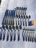 Gyönyörű Orosz evőeszköz készlet 30 darabos - étkészlet - 6 személyes - kanál - villa - ezüstözött