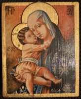 Gősi Adrienne zsűrizett Ikon: Madonna a gyermekkel, kora reneszánsz művészi másolat