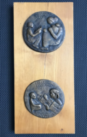 Erzsébet Takács - International Children's Year 1979 (2 bronze plaques)