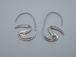 KK1292 Különleges kézzel készített TUKÁN madár alakú ezüst fülbevaló 925