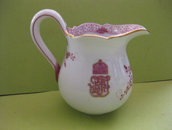 Milk pourer! Porcelain burgundy-gold from the imperial tableware of Ferenc József Budavár
