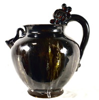 Margaret Endrő (1899 - 1986) art deco figural glazed ceramic jug