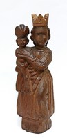 Mária a gyermek Jézussal, antik fa szobor