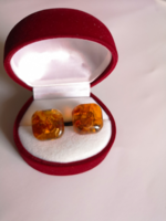 Old antique amber cufflinks
