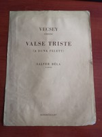 Vecsey Ferenc Valse Triste ( A Duna felett)  Zongora és ének kotta 1956