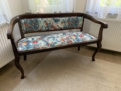 Art deco sofa, upholstered in French upholstery