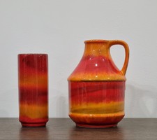 Brightly colored German retro ceramic vases from Dümler & Breiden Manufactory