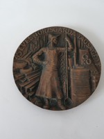 Bronze plaque of Ózd metallurgical plants