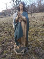 Antik Szűz Mária fa szobor 1800 as évek. 93 cm.